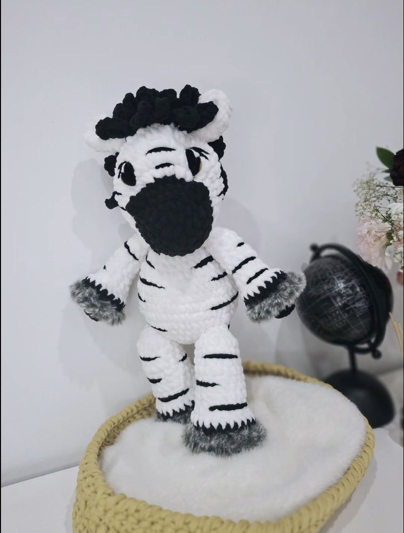 Thanda Zibby, crochet toy zebra, without accessories